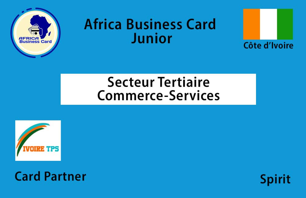 Exemple de carte Africa Business Card — Junior, Secteur tertiaire