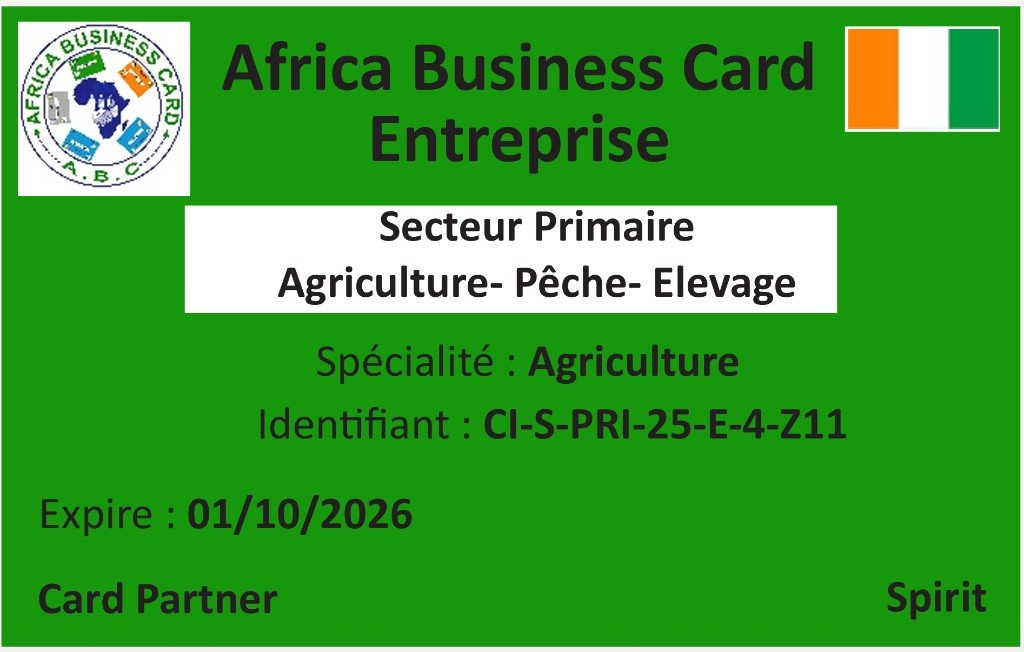 Africa Business Card Entreprise — Secteur primaire