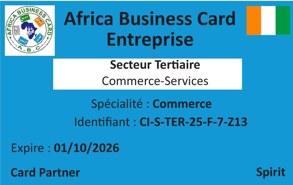 Africa Business Card Entreprise — Secteur tertiaire